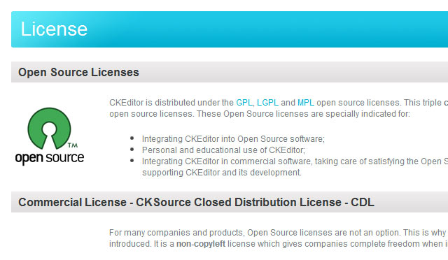 Verschillende open source licenties